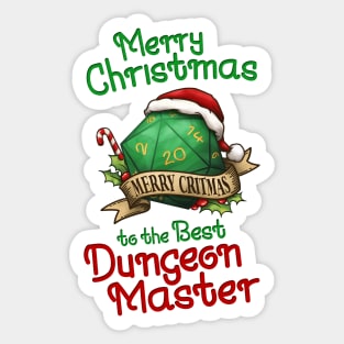 Merry Christmas to the best Dungeon Master Sticker